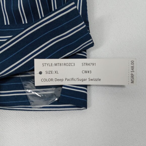 ZAC & RACHEL Women's Blue Striped Long Sleeve Button Front Shirt Size XL NWT - Picture 8 of 13